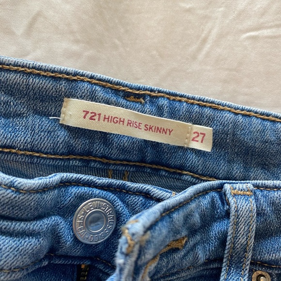 LEVIS 721 HIGH RISE SKINNY JEANS 27 - Picture 2 of 4